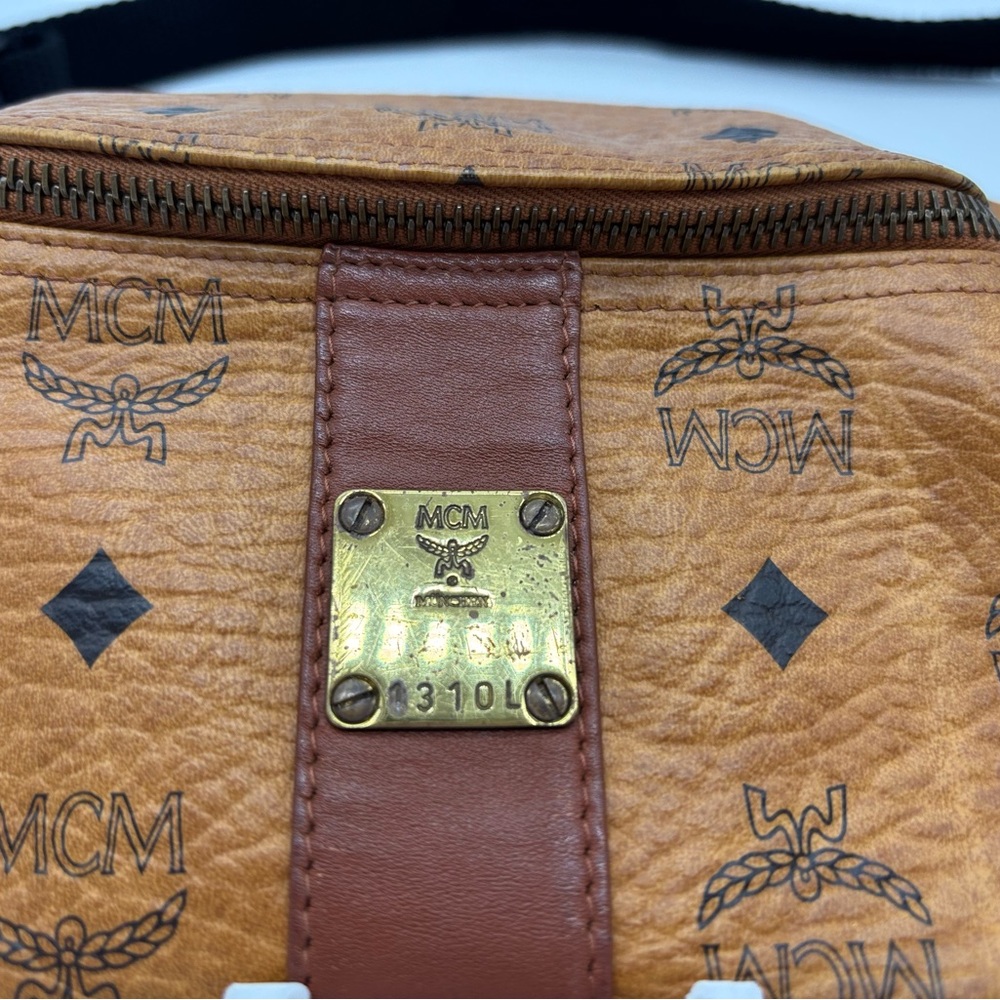 MCM Brown Belt Bag with Iconic Monogram and Adjustable Strap - Picture 4 of 6